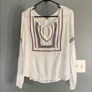 White tribal blouse